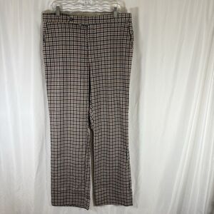 Sansabelt by Jaymar Pants Men's 36x33 Brown Plaid Pure Wool Office Work
